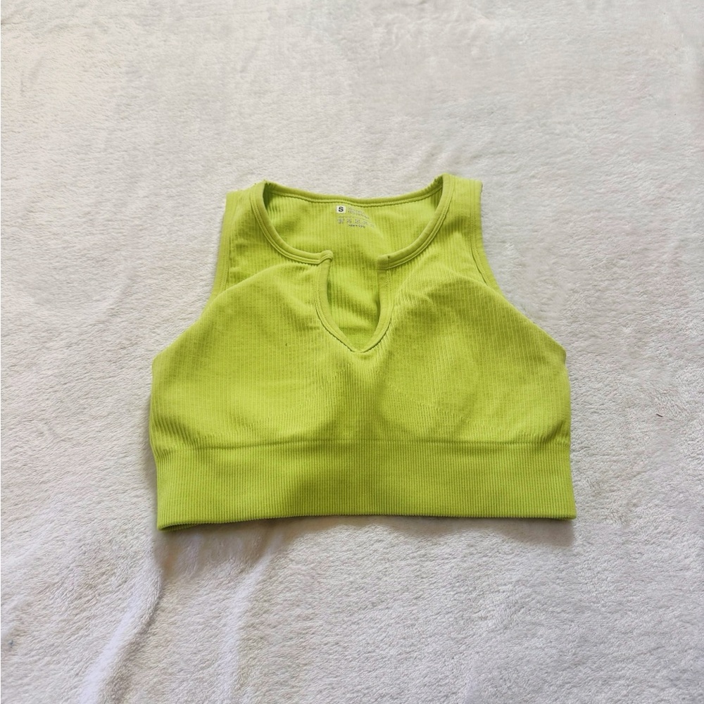 Vibrant Green Ribbed Top